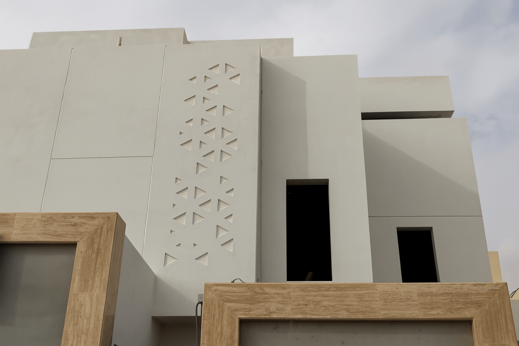 الطراز السلماني بواسطة العزل الحراري الخارجي EIFS